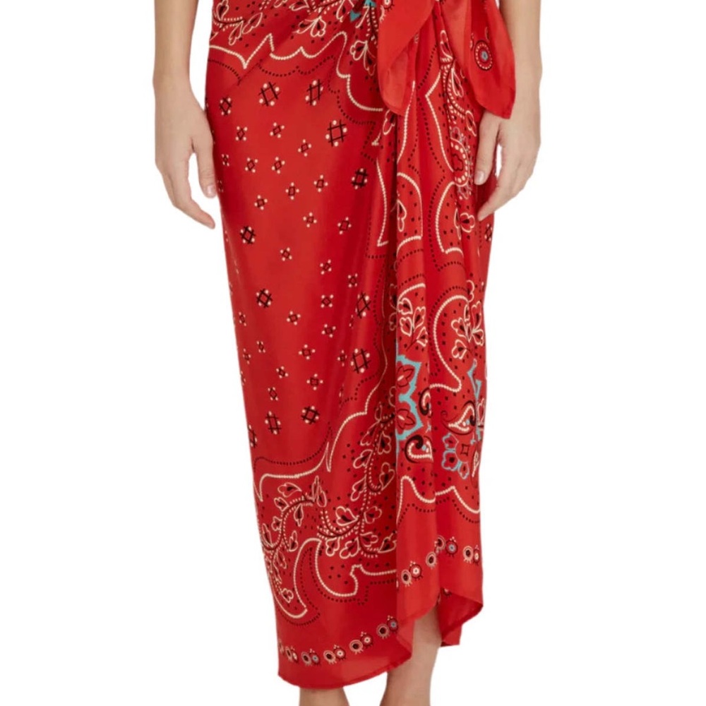 Chan Luu Mandala Sarong Wrap in Pompeian Red